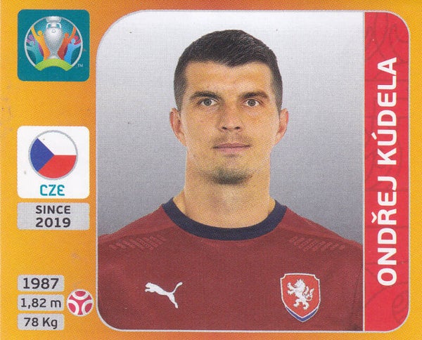 Ondrej Kudela / Tschechien / Panini EM 2020 / Basis Bild / Nr.388