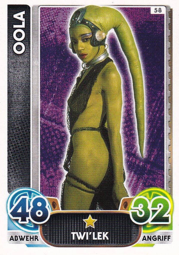 Oola / Star Wars Force Attax 2015 / Twi'Lek / Söldner / Nr. 58