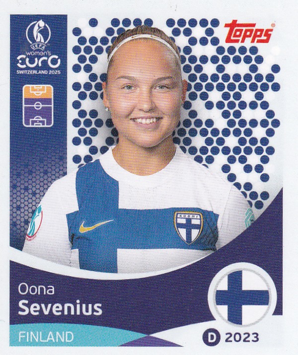 Oona Sevenius - Finnland - Topps Frauen EM 2025 - Basis Bild - Nr. 91