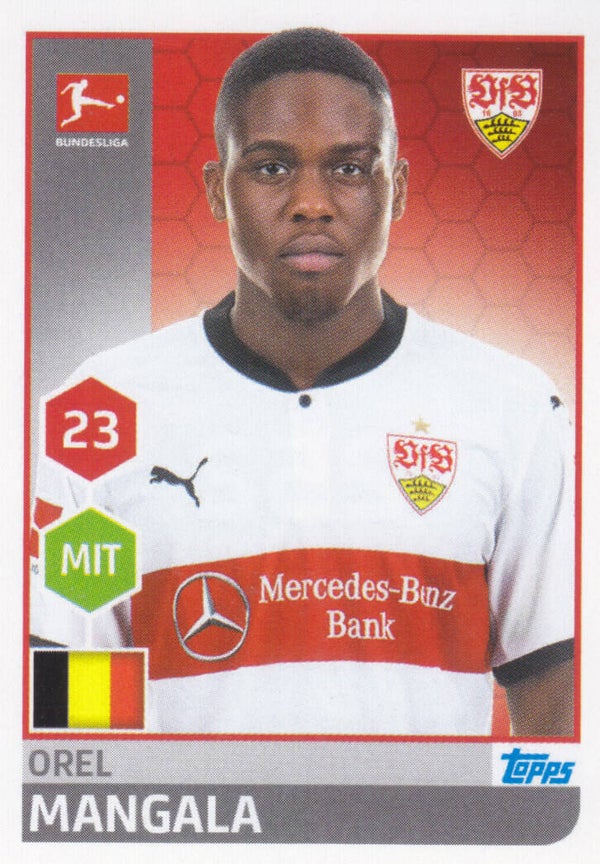 Orel Mangala / VFB Stuttgart / Topps Bundesliga 2017 / Basis Bild / Nr. 252