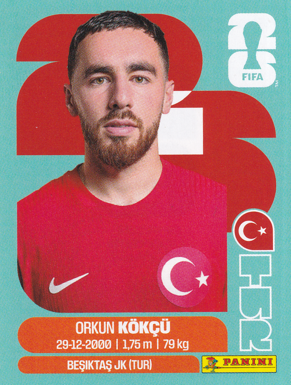 Orkun Köncü - Türkei - Panini WM 2026 - Basis Bild - TUR12