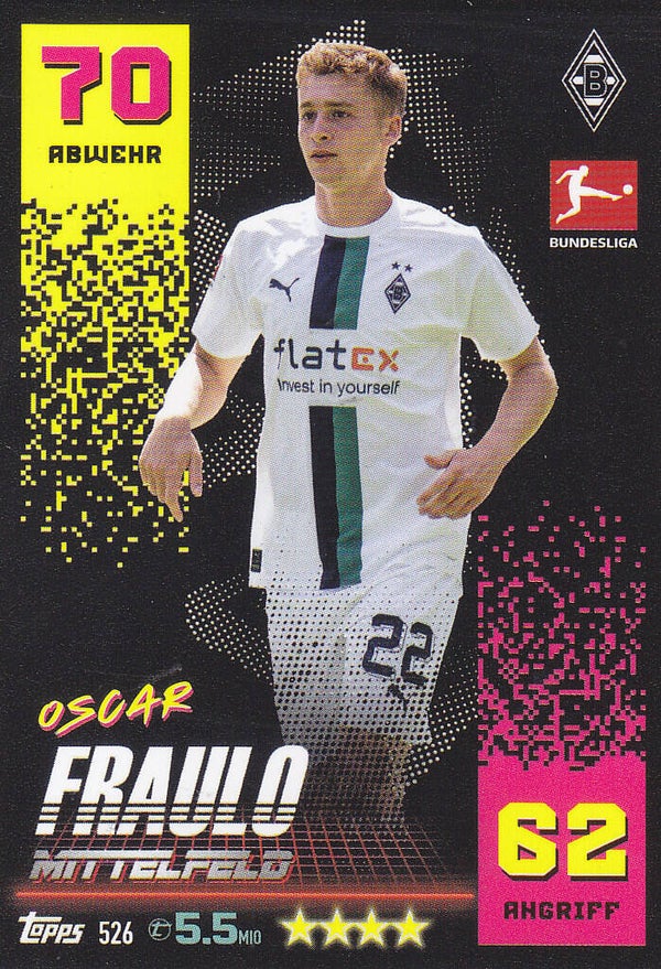 Oscar Fraulo Borussia Mönchengladbach Basis Karte Nr.526
