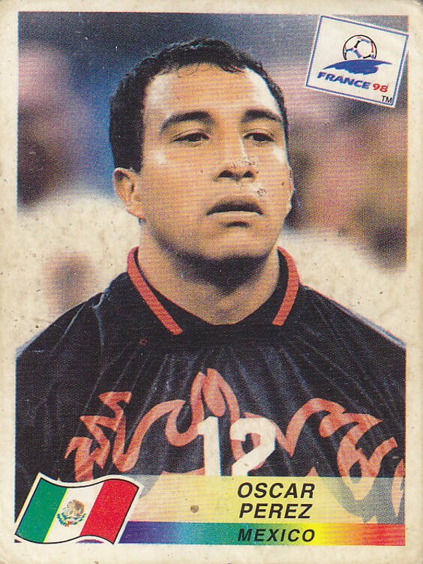 Oscar Perez / Mexico / Panini Fußball WM 1998 / Basis Bild / Nr.370
