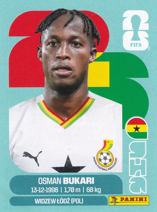 Osman Bukari - Ghana - Panini WM 2026 - Basis Bild - GHA19