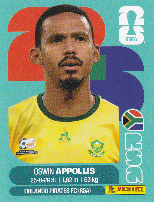 Oswin Appollis - Südafrika - Panini WM 2026 - Basis Bild - RSA20