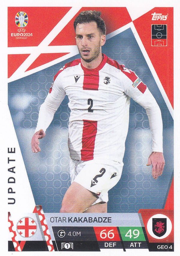 Otar Kakabadze / Georgien / Topps EM 2024 / Update Karte / Nr. GEO 4