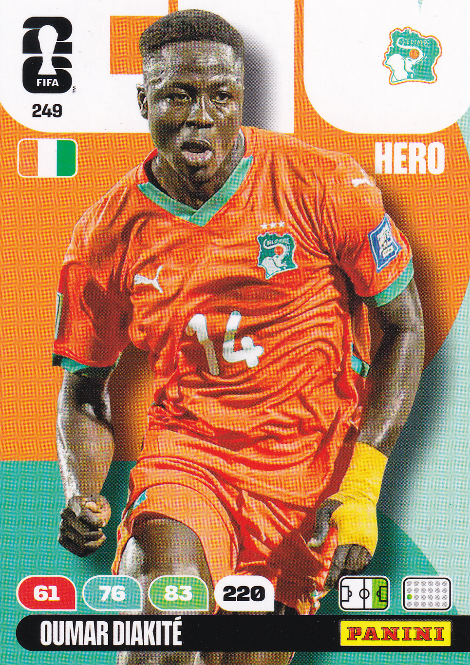 Oumar Diakite - Elfenbeinküste - Panini WM 2026 - Hero - Nr. 249