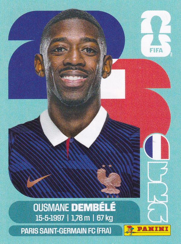 Ousmane Dembele - Frankreich - Panini WM 2026 - Basis Bild - FRA15