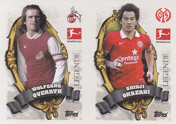Wolfgang Overath & Shinji Okazaki / 1.FC Köln 1.FSV Mainz 05 / Legenden Bild / Nr. BL19 BL20
