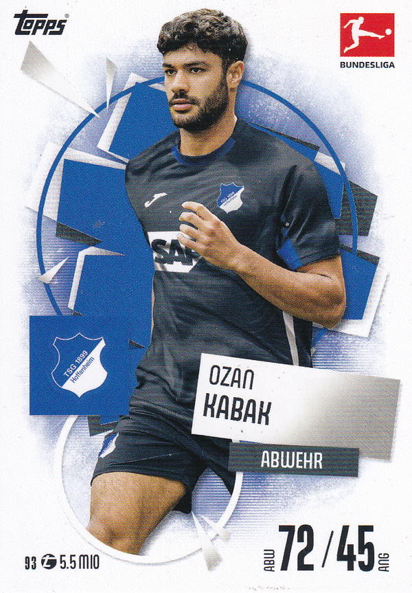 Ozan Kabak - TSG Hoffenheim - Topps Match Attax 2025 - Basis Karte - Nr. 93