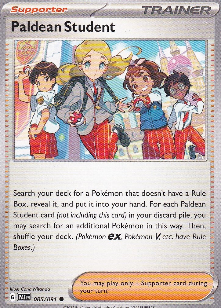 Paldean Student / Pokemon / Paldean Fates 2024 / Trainer / Nr. 085/091