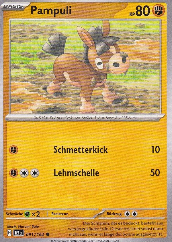 Pampuli / Pokemon / Gewalten der Zeit 2024 / Basis Karte / Nr. 091/162