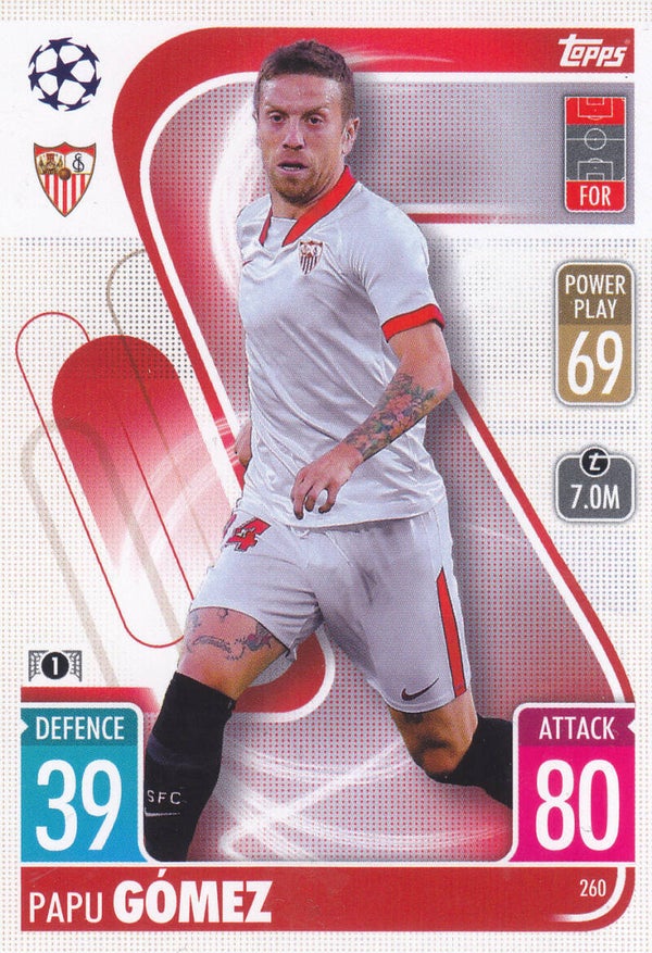 Papu Gomez / FC Sevilla / Topps Champions League 2021 / Basis Karte / Nr.260