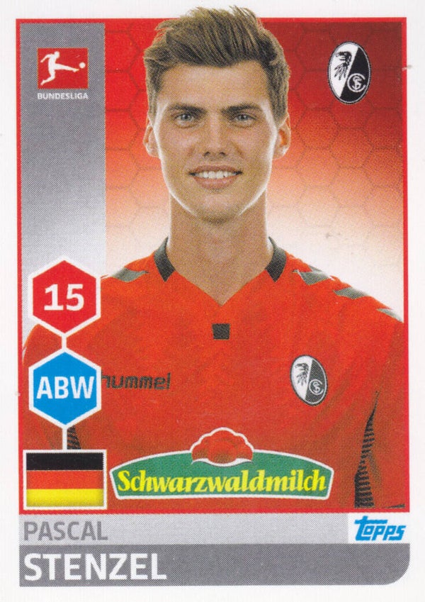 Pascal Stenzel / SC Freiburg / Topps Bundesliga 2017 / Basis Bild / Nr. 85
