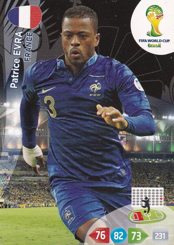 Patrice Evra / Frankreich / Panini WM 2014 / Basis Karte / Nr. 159