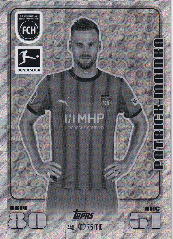 Patrick Mainka - 1.FC Heidenheim - Topps Match Attax 2025 - Icon Silber - Nr. 440