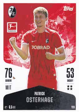 Patrick Osterhage / SC Freiburg / Topps Match Attax 2024 / Basis Karte / Nr. 120