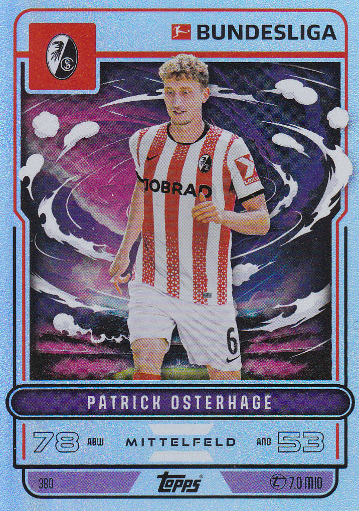 Patrick Osterhage - SC Freiburg - Topps Match Attax 2025 - Tornado - Nr. 380