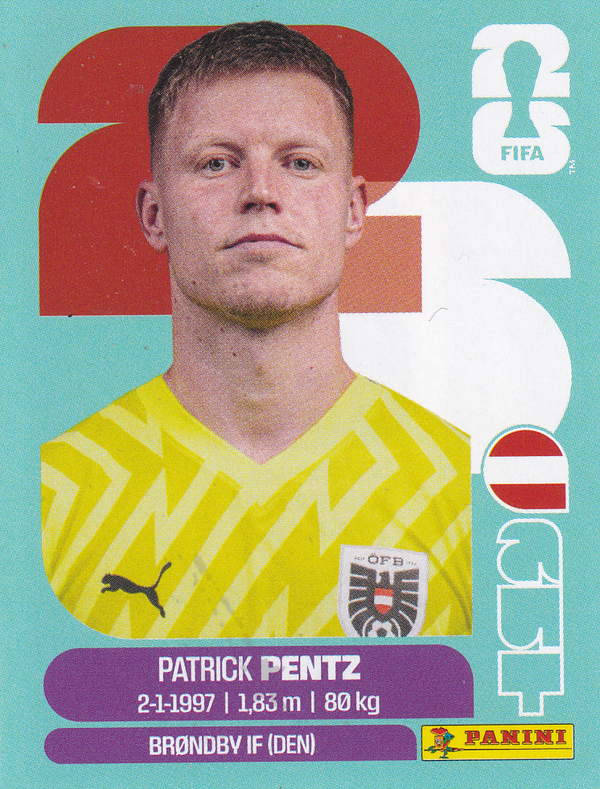 Patrick Pentz - Österreich - Panini WM 2026 - Basis Bild - AUT3