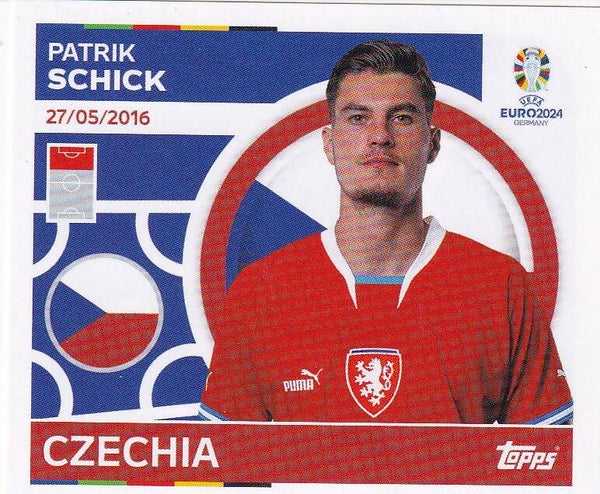 Patrik Schick / Tschechien / Topps EM 2024 / Basis Bild  / Nr. CZE 19