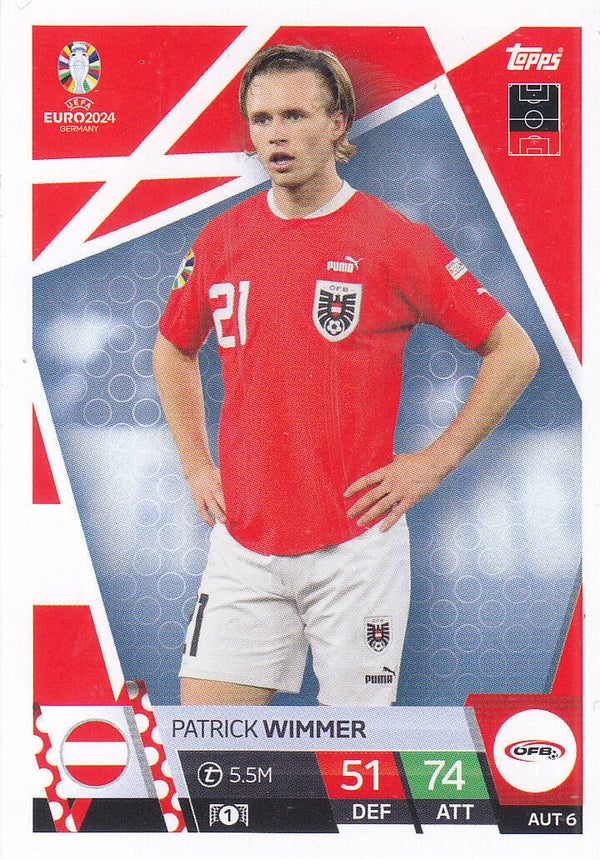 Patrick Wimmer / Österreich / Topps EM 2024 / Basis Karte / Nr. AUT 6