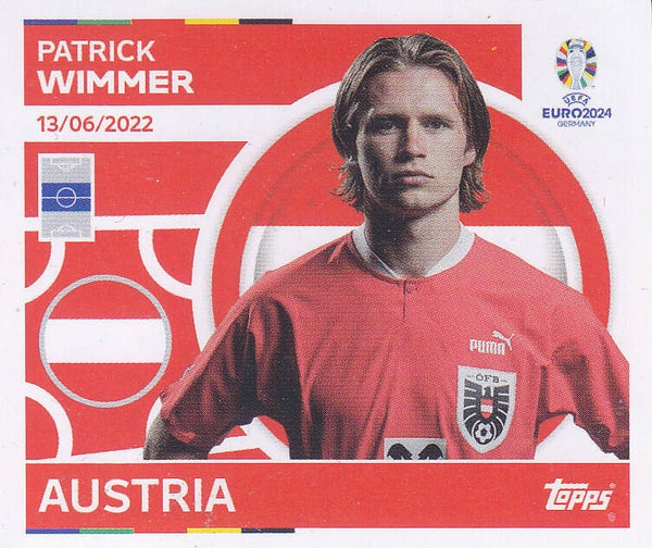 Patrick Wimmer / Österreich / Topps EM 2024 / Basis Bild / Nr. AUT 17