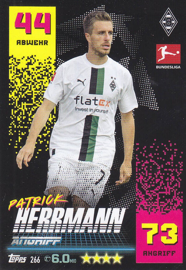 Patrick Herrmann - Borussia Mönchengladbach -  Topps Match Attax 2022 - Basis Karte - Nr. 266