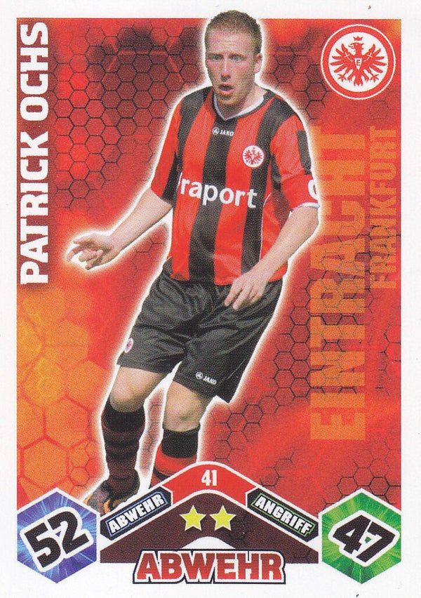 Patrick Ochs / Eintracht Frankfurt / Topps Match Attax 2010 /  Basis Karte / Nr. 41