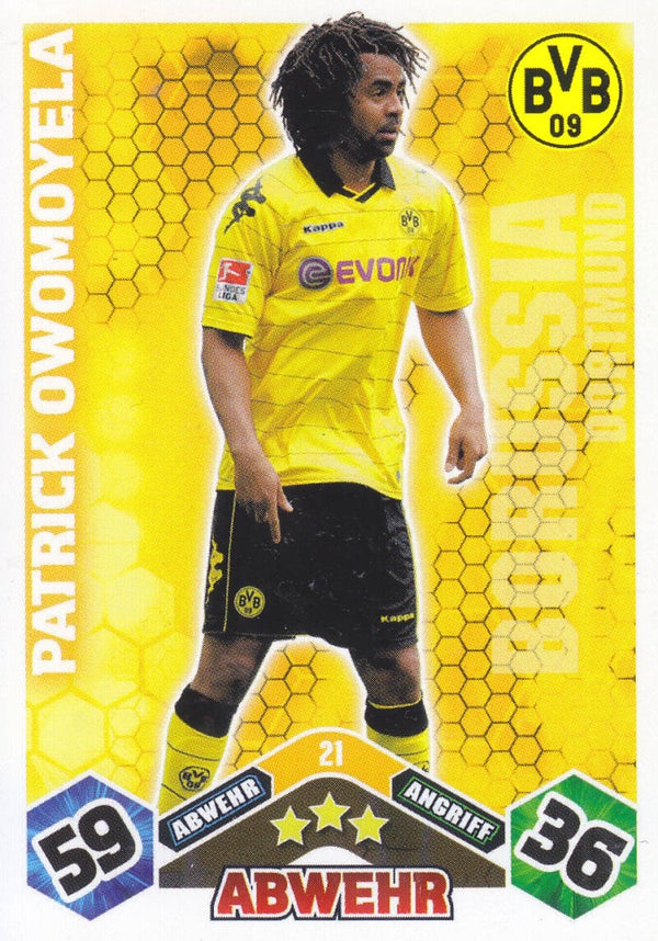 Patrick Owomoyela / B. Dortmund / Topps Match Attax 2010 / Basis Karte / Nr.21