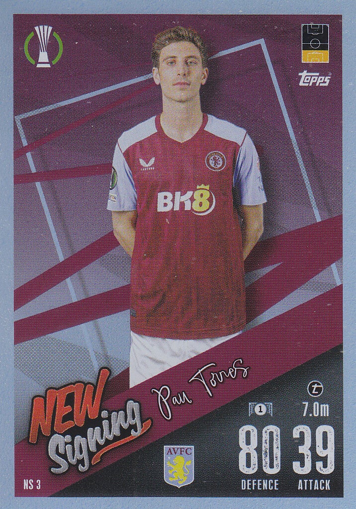 Pau Torres / Aston Villa / Topps Champions League 2023 / New Signing / Nr. NS3