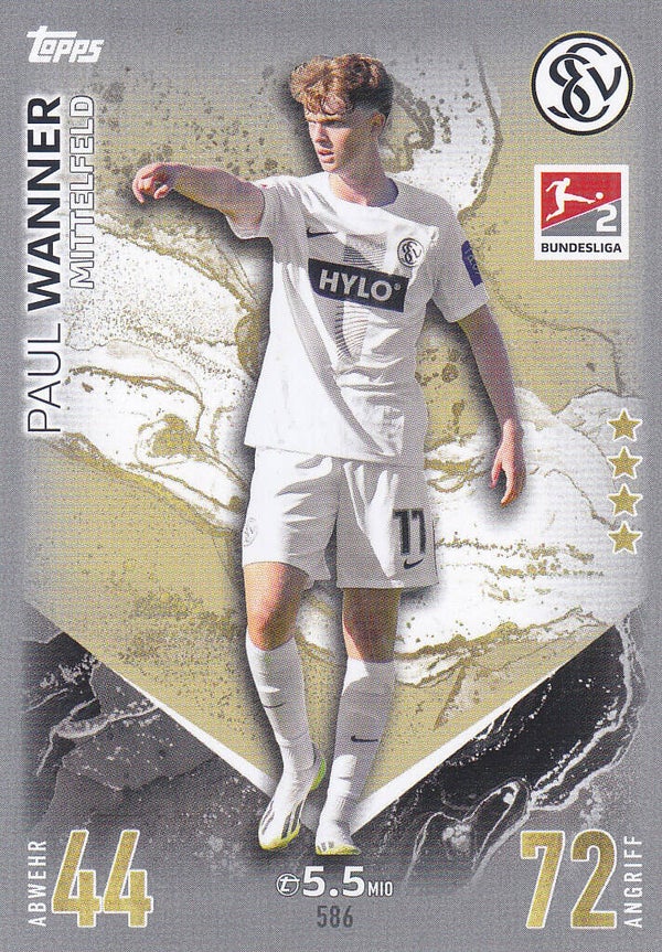 Paul Wanner / SV Elversberg / Topps Match Attax Extra 2023 / Basis Karte / Nr.586