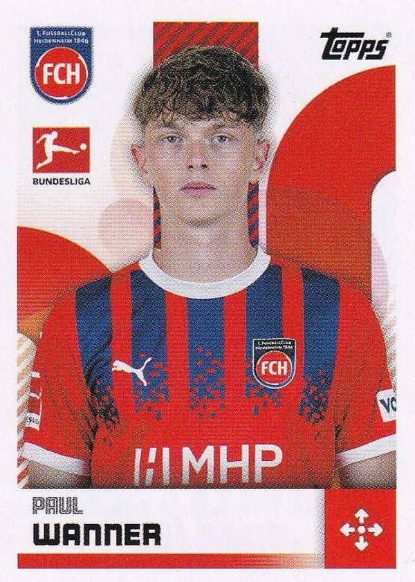 Paul Wanner - FC Heidenheim - Topps Bundesliga 2024 - Basis Bild - Nr. 179