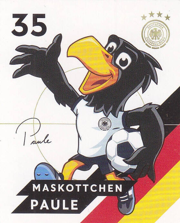 Maskottchen Paule / Deutschland / Rewe Plastik Sammelkarte EM 2020 / Nr.35