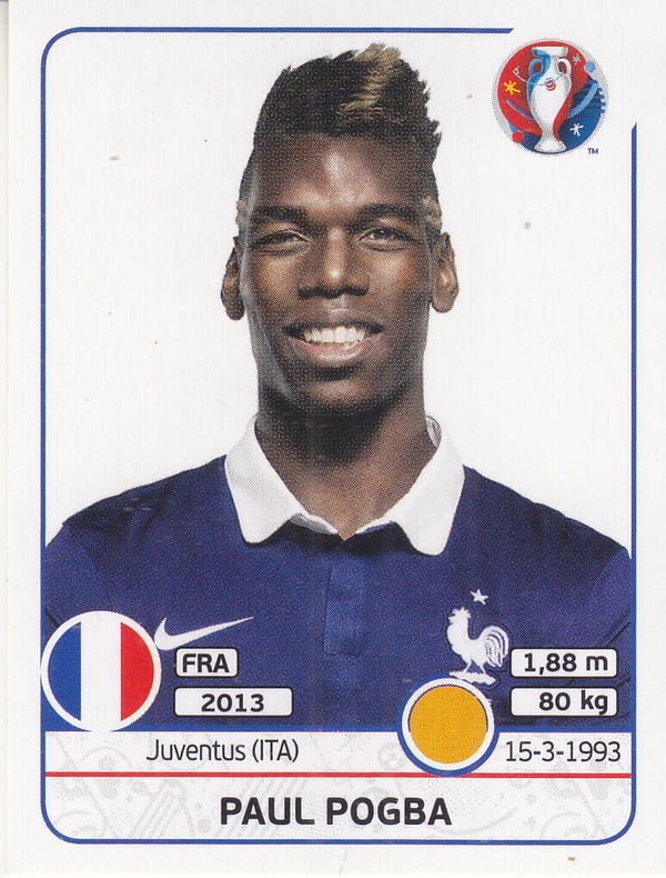 Paul Pogba / Frankreich / Panini EM 2016 / Basis Bild / Nr.27