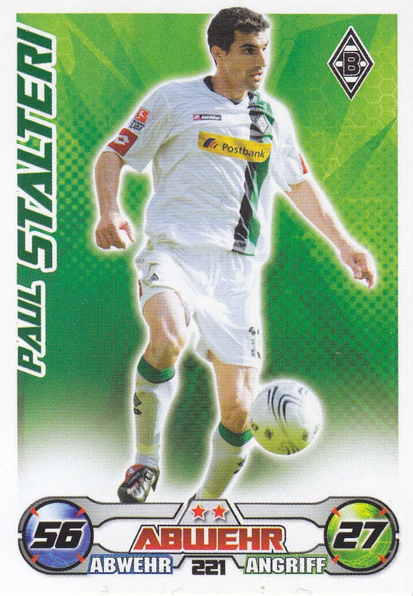 Paul Stalteri / Borussia Mönchengladbach / Topps Match Attax 2009 / Basis Karte / Nr.221