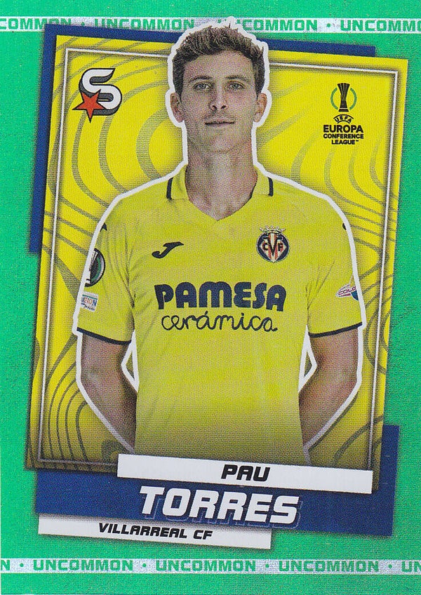 Pau Torres / Villareal CF / Topps Super Stars 2022 / Uncommon green nicht nummeriert / Nr.188