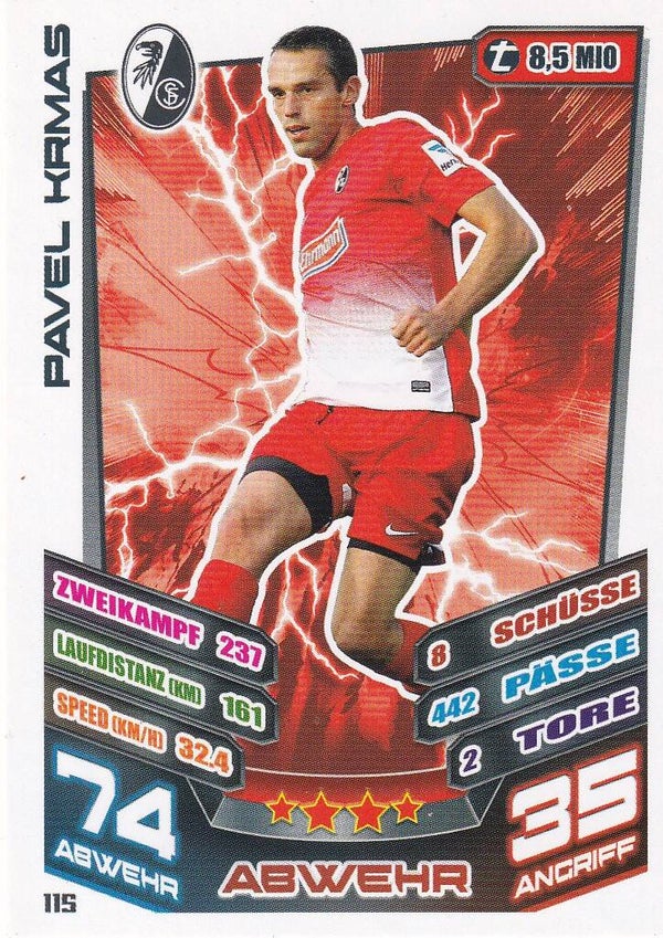 Pavel Krmas / SC Freiburg / Topps Match Attax 2013 / Basis Karte / Nr. 115