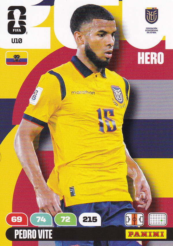 Pedro Vite - Ecuador - Panini WM 2026 - Hero - Update - Nr. U10