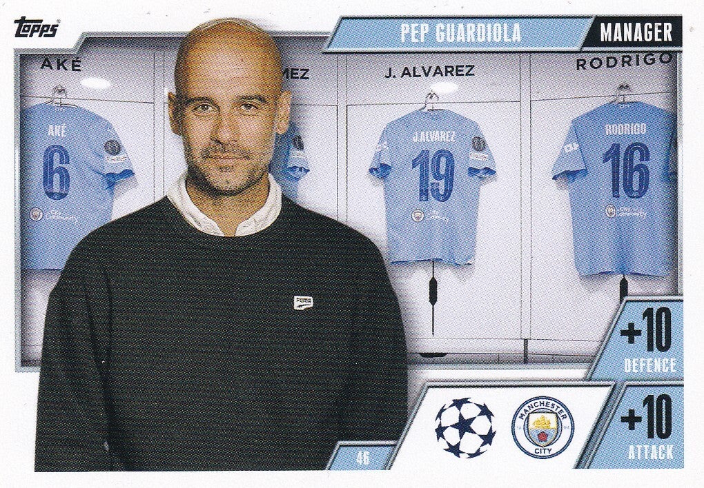 Pep Guardiola / Manchester City / Topps Champions League Extra 2023 / Manager / Nr. 46