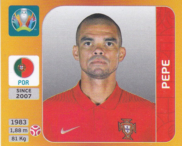 Pepe / Portugal / Panini EM 2020 / Basis Bild / Nr.665