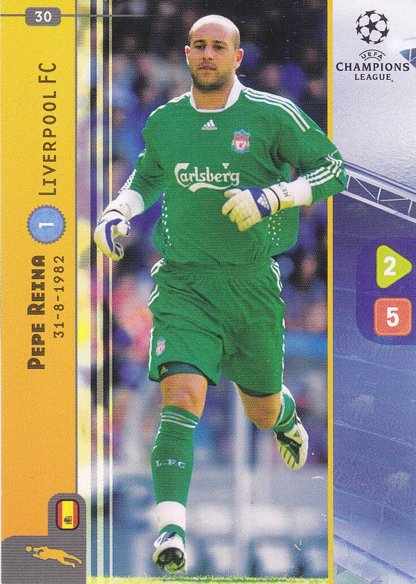 Pepe Reina / FC Liverpool / Panini Champions League 2008 / Basis Karte / Nr. 30