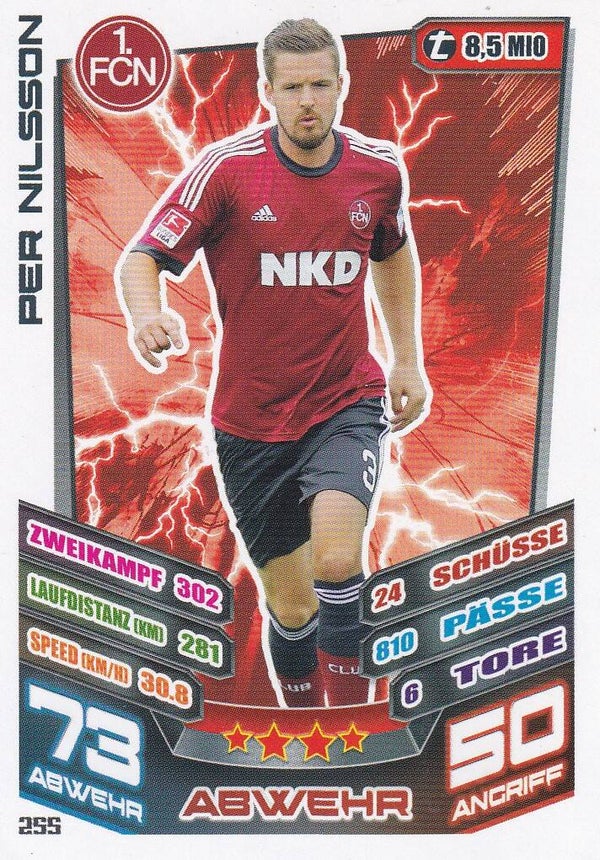 Per Nilsson / 1.FC Nürnberg / Topps Match Attax 2013 / Basis Karte / Nr. 255