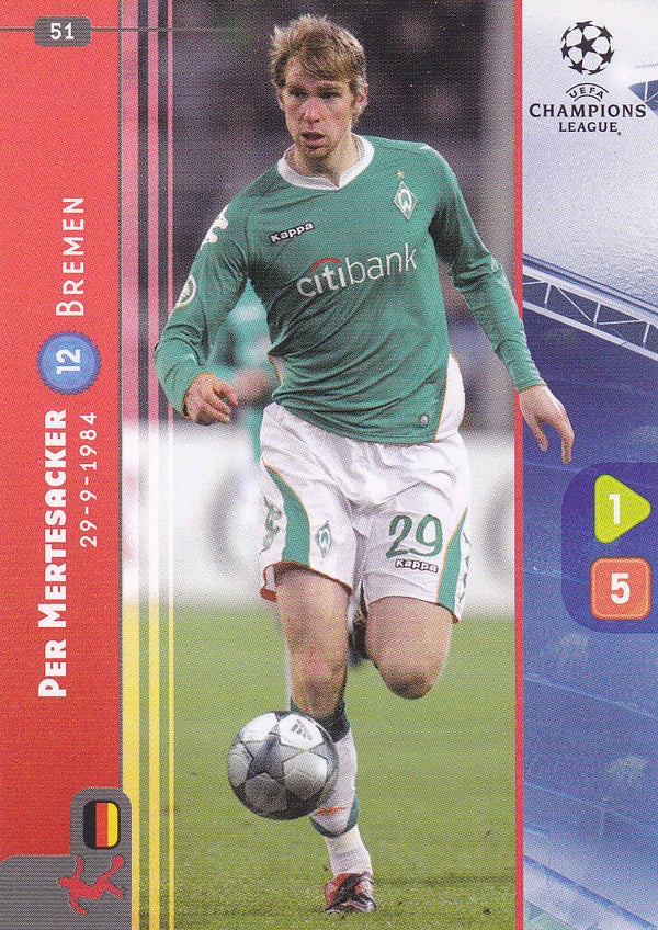 Per Mertesacker / SV Werder Bremen / Panini Champions League 2008 / Basis Karte / Nr.51
