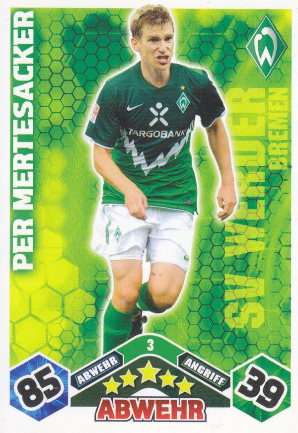 Per Mertesacker / SV Werder Bremen / Topps Match Attax 2010 / Basis Karte / Nr.3
