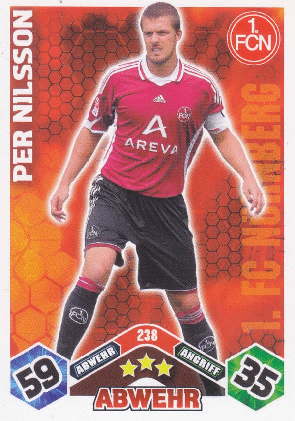 Per Nilsson / 1.FC Nürnberg / Topps Match Attax 2010 / Basis Karte / 238