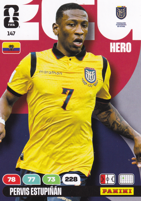 Pervis Estupinan - Ecuador - Panini WM 2026 - Hero - Nr. 147