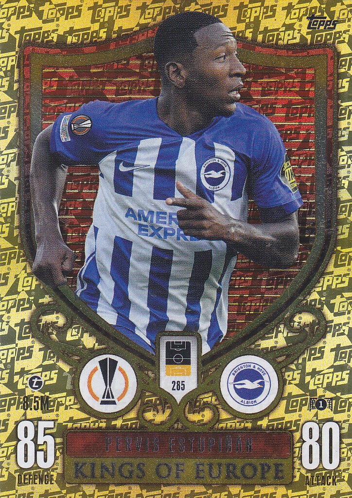 Pervis Estupinan / Brighton & Hive Albion FC / Topps Champions League Extra 2023 / Kings of Europe / Nr. 285