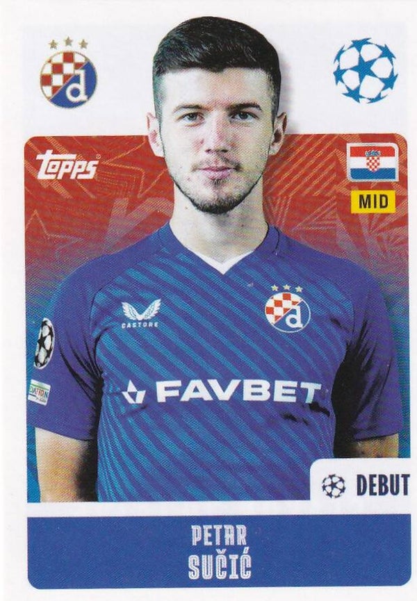 Petar Sucic / Dynamo Zagreb / Topps Champions League 2024 / Basis Bild / Nr. 475
