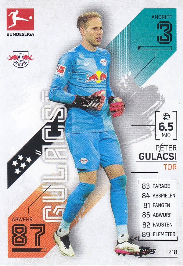 Peter Gulacsi - RB Leipzig - Topps Match Attax 2021 - Basis Karte - Nr. 218