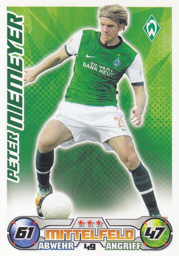 Peter Niemeyer / SV Werder Bremen / Topps Match Attax 2009 / Basis Karte / Nr. 49